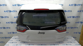 Tailgate assembly Jeep Cherokee KL 19-21 white PW7, limited, with optics, spoiler, upper trim