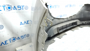 Front bare bumper Mazda CX-9 16 - without parking sensors, white, crack, broken fasteners