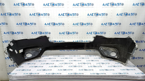 Bare front bumper upper part Jeep Cherokee KL 19-21 without parking sensors, without plug towing hook, white, pressed, broken fasteners