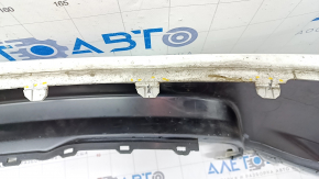 Bare front bumper upper part Jeep Cherokee KL 19-21 without parking sensors, without plug towing hook, white, pressed, broken fasteners