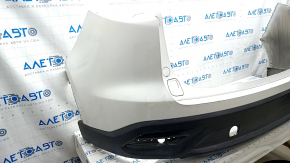 Rear bumper bare Mazda CX-9 16- without parking sensors, white, dented