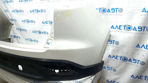 Rear bumper bare Mazda CX-9 16- without parking sensors, white, dented