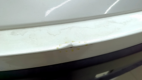Rear bumper bare Mazda CX-9 16- without parking sensors, white, dented