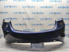 Rear bumper bare Hyundai Elantra UD 11-13 prerest, blue S7U, scratches, painted, pressed