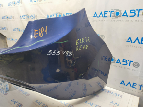 Rear bumper bare Hyundai Elantra UD 11-13 prerest, blue S7U, scratches, painted, pressed