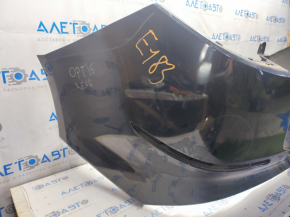 Bare rear bumper Kia Optima 14-15 rest, black ABP, painted, scratches, pressed, broken mount
