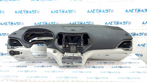 Torpedo front panel with AIRBAG Jeep Cherokee KL 19-21 black with gray, for cleaning