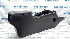 Central console armrest and cup holders Mazda CX-9 16- leather black, scratches
