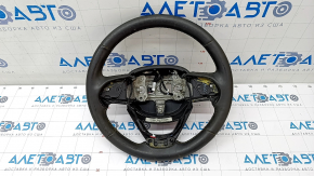 Naked steering wheel Jeep Cherokee KL 14 - black leather, heated, tear, scratches, dry cleaning