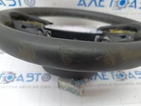 Naked steering wheel Jeep Cherokee KL 14 - black leather, heated, tear, scratches, dry cleaning