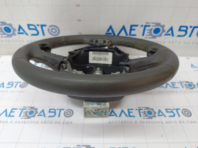 Naked steering wheel Jeep Cherokee KL 14 - black leather, heated, tear, scratches, dry cleaning