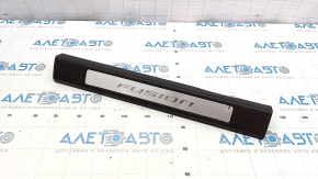 Door sill trim front left Ford Fusion mk5 13-20 black, with chrome trim, worn