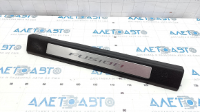 Door sill trim front right Ford Fusion mk5 13-20 black, with chrome insert, worn