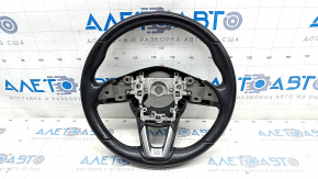 Naked steering wheel Mazda CX-9 16- without heating, with chrome insert, leather, black, dents