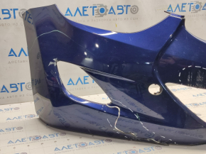 Front bumper bare Hyundai Elantra UD 11-13 prerest, blue S7U, scratches, tears, torn, broken fasteners