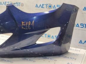 Front bumper bare Hyundai Elantra UD 11-13 prerest, blue S7U, scratches, tears, torn, broken fasteners