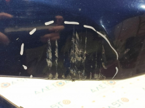 Front bumper bare Hyundai Elantra UD 11-13 prerest, blue S7U, scratches, tears, torn, broken fasteners