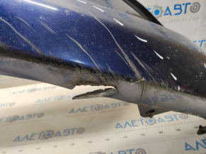 Front bumper bare Hyundai Elantra UD 11-13 prerest, blue S7U, scratches, tears, torn, broken fasteners