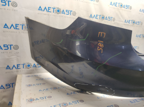 Bare rear bumper VW Passat b7 12-15 USA, blue LH5X, scratches, pressed, cracks