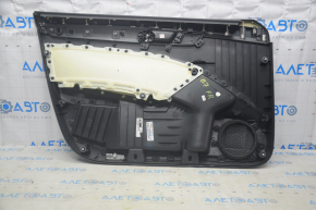 Door trim card front right VW Passat b7 12-15 USA black with black insert leather, armrest leather, molding gray gloss,
