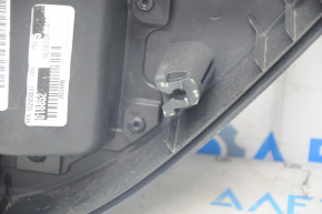 Door trim card rear left VW Passat b7 12-15 USA black with black insert leather, armrest leather, molding gray gloss, broken fasteners