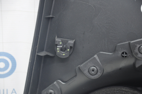 Door trim card rear left VW Passat b7 12-15 USA black with black insert leather, armrest leather, molding gray gloss, broken fasteners