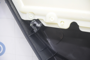 Door trim card rear right VW Passat b7 12-15 USA black with black insert leather, armrest leather, molding gray gloss, broken fasteners