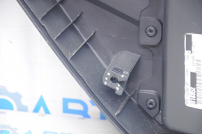 Door trim card rear right VW Passat b7 12-15 USA black with black insert leather, armrest leather, molding gray gloss, broken fasteners