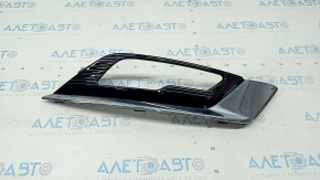 Front bumper grille right Ford Fusion mk5 17-18 under fog lights LED gloss, with chrome molding, sand