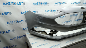 Front bumper bare Ford Fusion mk5 17-18 silver, pressed, crack, sawed, broken fastener