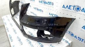 Bare front bumper Audi Q5 8R 13-17 rest, black, for parking sensors, scratches, broken mount, torn