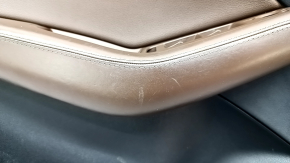Door trim card front left Audi Q5 8R 09-17 black with brown leather, Bang and Olufsen under seat memory, scratches, broken fasteners