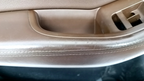 Door trim card front left Audi Q5 8R 09-17 black with brown leather, Bang and Olufsen under seat memory, scratches, broken fasteners