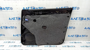 Door trim card front left Audi Q5 8R 09-17 black with brown leather, Bang and Olufsen under seat memory, scratches, broken fasteners