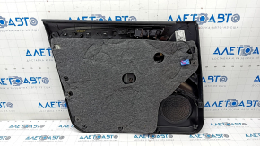 Door trim card front right Audi Q5 8R 09-17 black with brown leather, Bang and Olufsen, scratches, broken fasteners