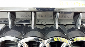 Radiator grill Audi Q5 8R 13-17 rest, for parking sensors, gloss, chrome, sand, crack, peeled paint, painted chrome