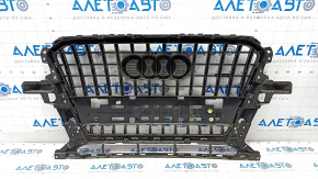 Radiator grill Audi Q5 8R 13-17 rest, for parking sensors, gloss, chrome, sand, crack, peeled paint, painted chrome