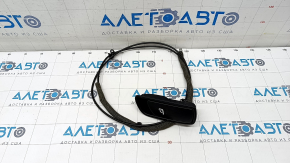 Rear left seat lowering handle Audi Q5 8R 09-17 black, with cable