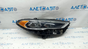 Front right headlight complete Ford Fusion mk5 17-20 LED, with DRL, sand, chip, broken fastener