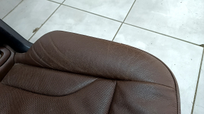 Rear row of seats 2nd row Audi Q5 8R 09-17 brown leather, perforation, dented, worn, scratches