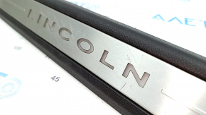 Door sill trim front left Lincoln MKZ 13-16 black, with chrome trim, with backlight, butt
