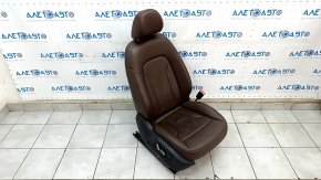 Passenger seat Audi Q5 8R 09-17 with airbag, electric, brown leather, perforation, heating, ventilation, dented