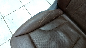 Passenger seat Audi Q5 8R 09-17 with airbag, electric, brown leather, perforation, heating, ventilation, dented