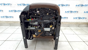 Passenger seat Audi Q5 8R 09-17 with airbag, electric, brown leather, perforation, heating, ventilation, dented