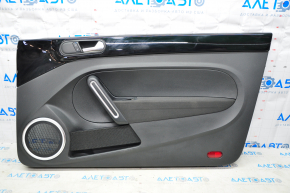 Door trim card front right VW Beetle 12-19 black, armrest cloth, trim black gloss, backlight