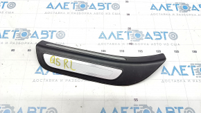 Door sill trim outer rear left Audi Q5 8R 09-17 black, with chrome trim, worn, broken guides, broken fastening