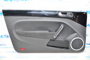 Door trim card front left VW Beetle 12-19 black, armrest cloth, trim black gloss, backlight, scratches