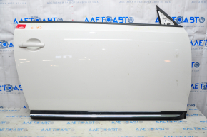 Door assembly front right VW Beetle 12-19 white LB9A butt swelled chrome on molding