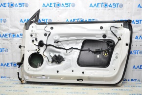Door assembly front right VW Beetle 12-19 white LB9A butt swelled chrome on molding