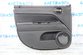 Door trim card front left Jeep Patriot 11-17 black with black insert leather, armrest rubber, scratches